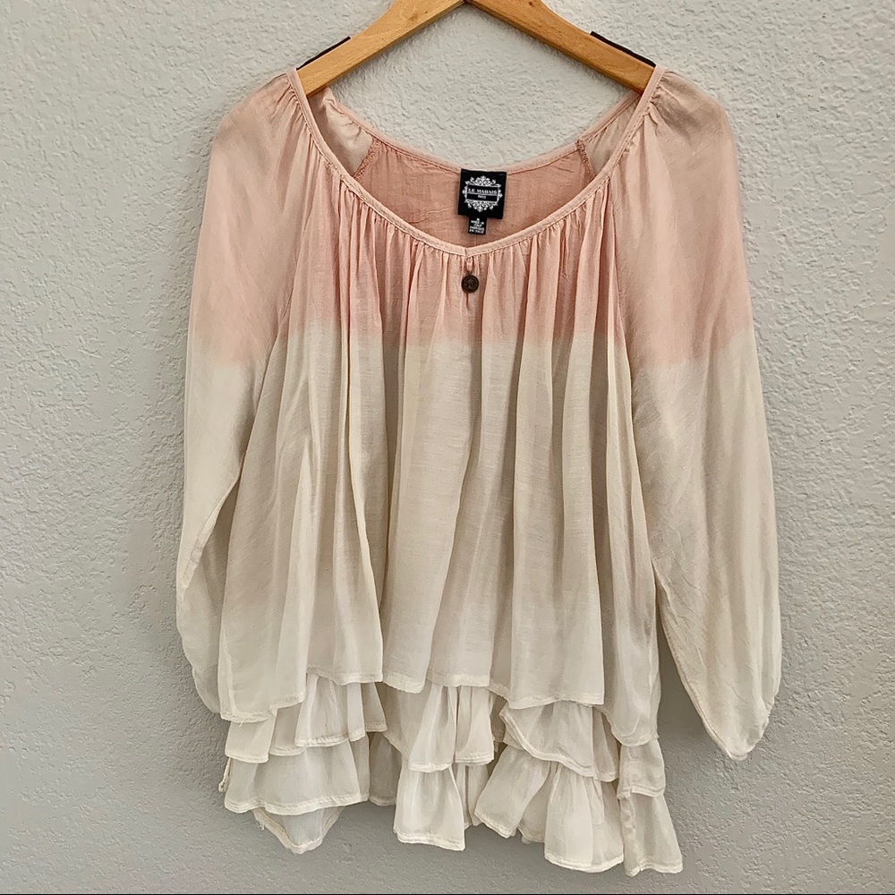 LE MARAIS ombre boho top size M
